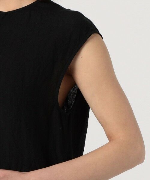 TOMORROWLAND / トゥモローランド ロング・マキシ丈ワンピース | ランダムリネン フレンチスリーブワンピース | 詳細6