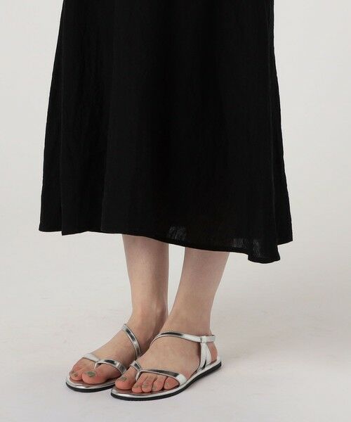 TOMORROWLAND / トゥモローランド ロング・マキシ丈ワンピース | ランダムリネン フレンチスリーブワンピース | 詳細7