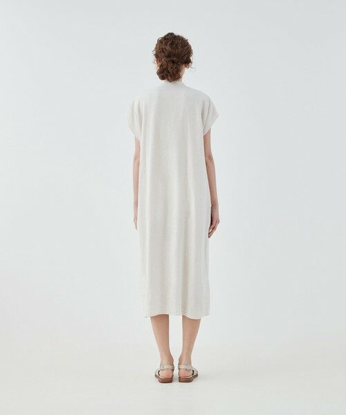 TOMORROWLAND / トゥモローランド ミニ丈・ひざ丈ワンピース | ホームステッドクロス スタンドカラーシャツワンピース | 詳細3