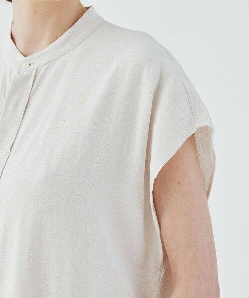 TOMORROWLAND / トゥモローランド ミニ丈・ひざ丈ワンピース | ホームステッドクロス スタンドカラーシャツワンピース | 詳細5