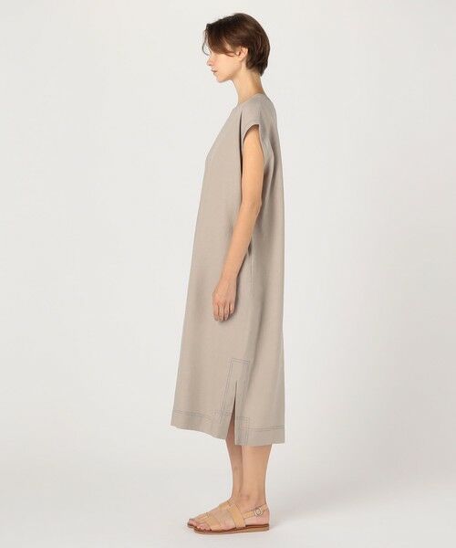 LEONARD ノースリーブ ひざ丈ワンピース fashion ノースリーブワンピース ひざ丈 花柄 白 ホワイト 40 約