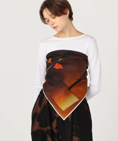 TOMORROWLAND / トゥモローランド バンダナ・スカーフ | MESKO STUDIO Montereggione Poppy プリントスカーフ | 詳細1