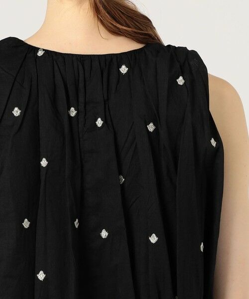 ne Quittez pas BLACK POPLIN ORGANZEシャツ 別注】ne Quittez pas BLACK POPLIN ORGANZEシャツ
