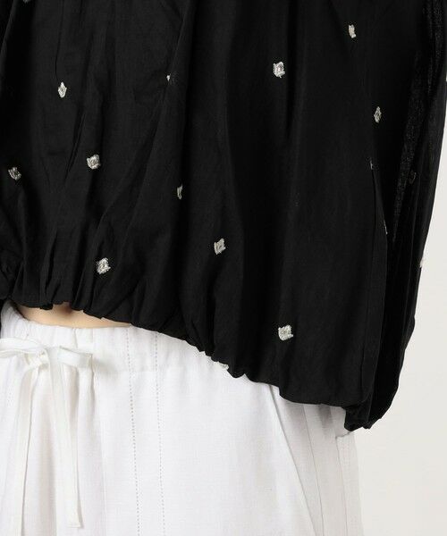 ne Quittez pas BLACK POPLIN ORGANZEシャツ 別注】ne Quittez pas BLACK POPLIN ORGANZEシャツ