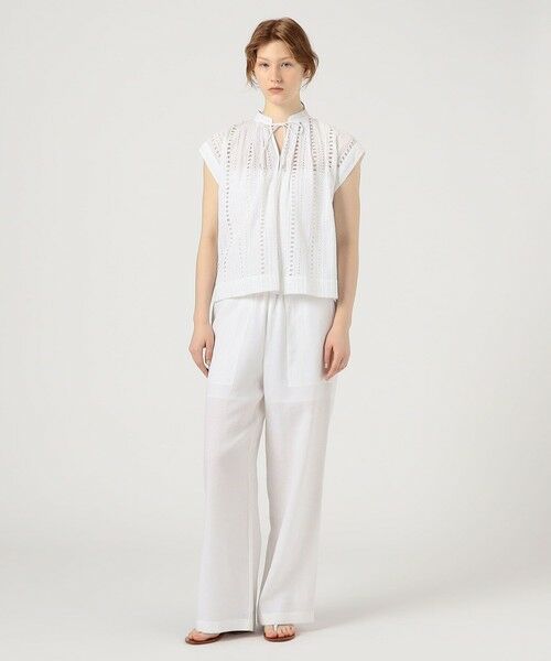 ne Quittez pas ホワイト長袖シャツ Spick＆Span ブラウス シャツ ne Quittez pas / ヌキテパ COTTON