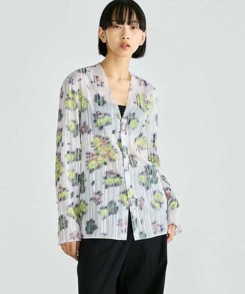 TOMORROWLAND / トゥモローランド シャツ・ブラウス | フラワープリント Vネックシャツ | 詳細2