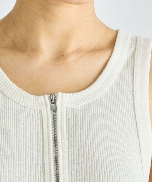 TOMORROWLAND / トゥモローランド タンクトップ | シルクネップ ジップタンクトップ | 詳細7