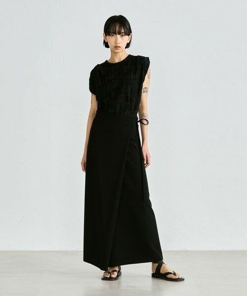 TOMORROWLAND / トゥモローランド ロング・マキシ丈スカート | スパンギャバ ラップスカート | 詳細1