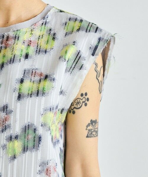 セール】 フラワープリント ノースリーブワンピース （ロング