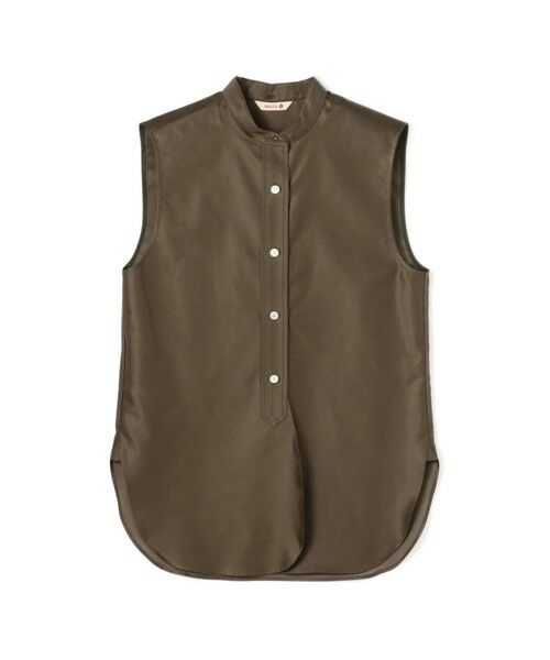 TOMORROWLAND / トゥモローランド シャツ・ブラウス | コットンバックサテン ノースリーブブラウス(59 ダークグリーン)