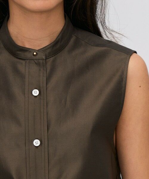 TOMORROWLAND / トゥモローランド シャツ・ブラウス | コットンバックサテン ノースリーブブラウス | 詳細5
