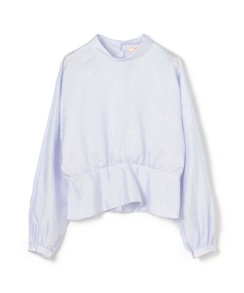 TOMORROWLAND/トゥモローランド ウォッシャーシルク ショートブラウス 61 ライトブルー 36(9号)