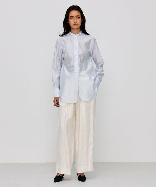 TOMORROWLAND / トゥモローランド シャツ・ブラウス | ウォッシャーシルク スタンドカラーシャツ | 詳細1