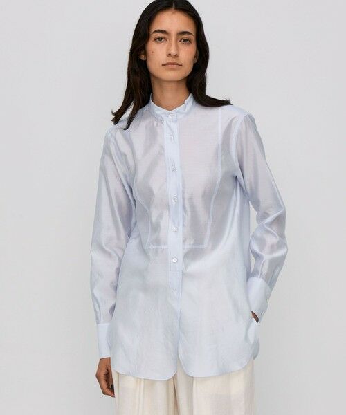 TOMORROWLAND / トゥモローランド シャツ・ブラウス | ウォッシャーシルク スタンドカラーシャツ | 詳細2