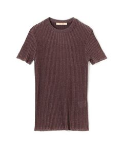 TOMORROWLAND / トゥモローランド ニット・セーター | レーヨンラメ リブハーフスリーブニット