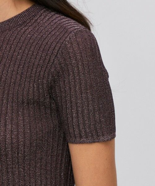 TOMORROWLAND / トゥモローランド ニット・セーター | レーヨンラメ リブハーフスリーブニット | 詳細7