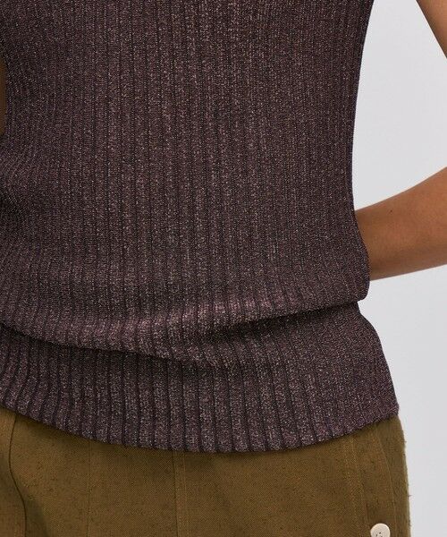 TOMORROWLAND / トゥモローランド ニット・セーター | レーヨンラメ リブハーフスリーブニット | 詳細8