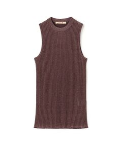 TOMORROWLAND / トゥモローランド ニット・セーター | レーヨンラメ リブアメリカンスリーブニット