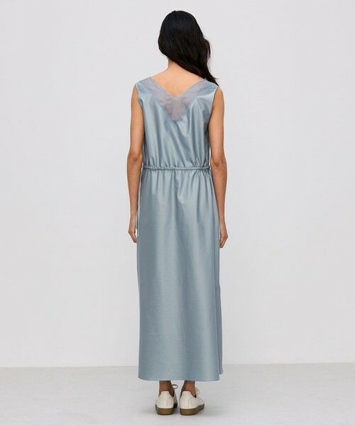 TOMORROWLAND / トゥモローランド ロング・マキシ丈ワンピース | コットンバックサテン オーガンジーコンビドレス | 詳細3