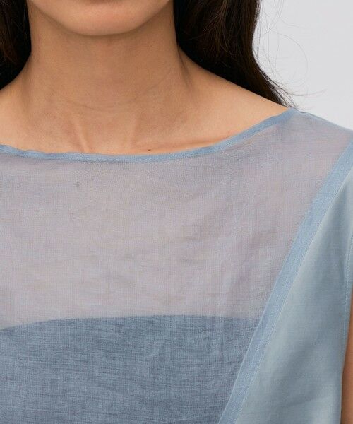 TOMORROWLAND / トゥモローランド ロング・マキシ丈ワンピース | コットンバックサテン オーガンジーコンビドレス | 詳細4