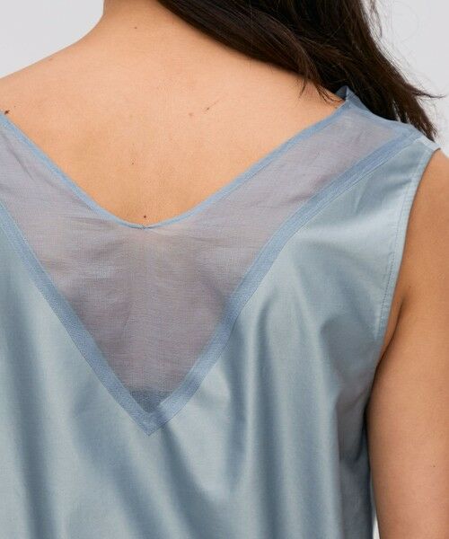 TOMORROWLAND / トゥモローランド ロング・マキシ丈ワンピース | コットンバックサテン オーガンジーコンビドレス | 詳細5