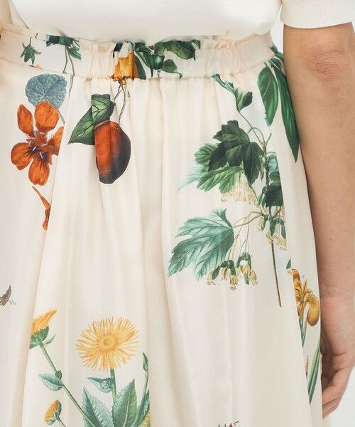 TOMORROWLAND / トゥモローランド ミニ・ひざ丈スカート | シルク Green Showerプリント フレアスカート | 詳細6