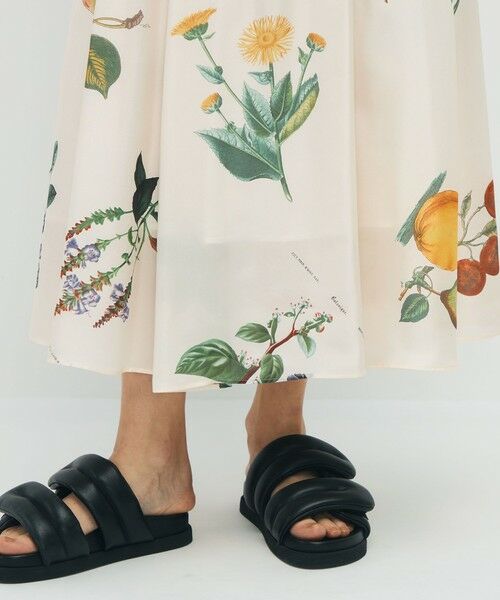 TOMORROWLAND / トゥモローランド ミニ・ひざ丈スカート | シルク Green Showerプリント フレアスカート | 詳細8