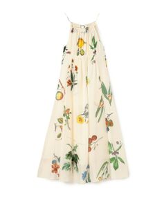 TOMORROWLAND / トゥモローランド ロング・マキシ丈ワンピース | シルク Green Showerプリント キャミソールワンピース
