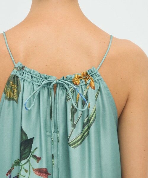 TOMORROWLAND / トゥモローランド ロング・マキシ丈ワンピース | シルク Green Showerプリント キャミソールワンピース | 詳細5