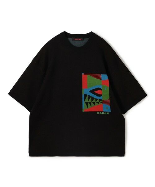 TOMORROWLAND / トゥモローランド ニット・セーター | CABaN フィッシュジャカード ハーフスリーブプルオーバー(18 ブラック系)