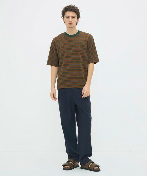 TOMORROWLAND / トゥモローランド ニット・セーター | CABaN コットン ハイゲージストライプ クルーネックプルオーバー | 詳細1