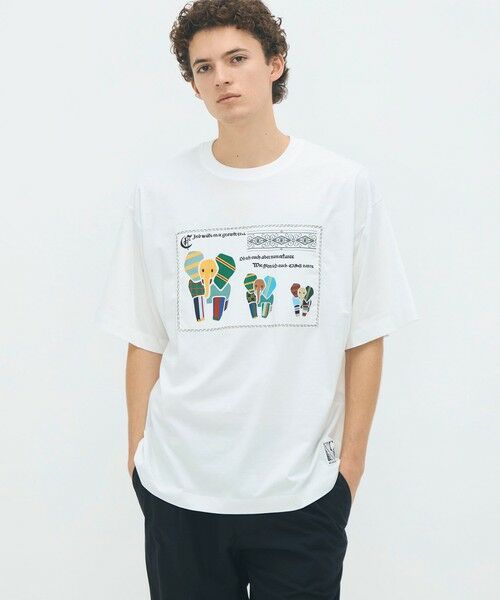 TOMORROWLAND / トゥモローランド カットソー | CABaN スビンコットン MIX PATTERNED ELEPHANT Tシャツ | 詳細1