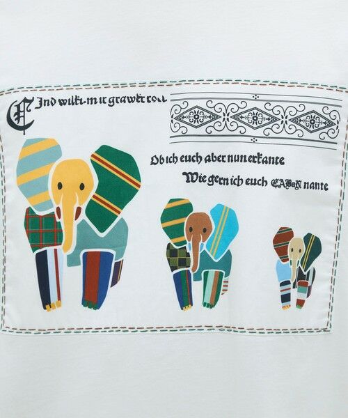 TOMORROWLAND / トゥモローランド カットソー | CABaN スビンコットン MIX PATTERNED ELEPHANT Tシャツ | 詳細8