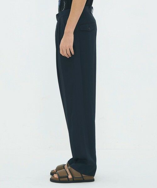 TOMORROWLAND / トゥモローランド その他パンツ | CABaN レーヨンシルクツイル 2タックワイドテーパードパンツ | 詳細3