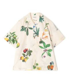 TOMORROWLAND / トゥモローランド シャツ・ブラウス | CABaN コットン Green Showerプリント ハーフスリーブシャツ