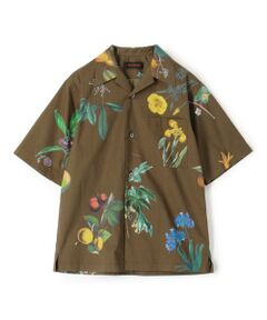 TOMORROWLAND / トゥモローランド シャツ・ブラウス | CABaN コットン Green Showerプリント ハーフスリーブシャツ