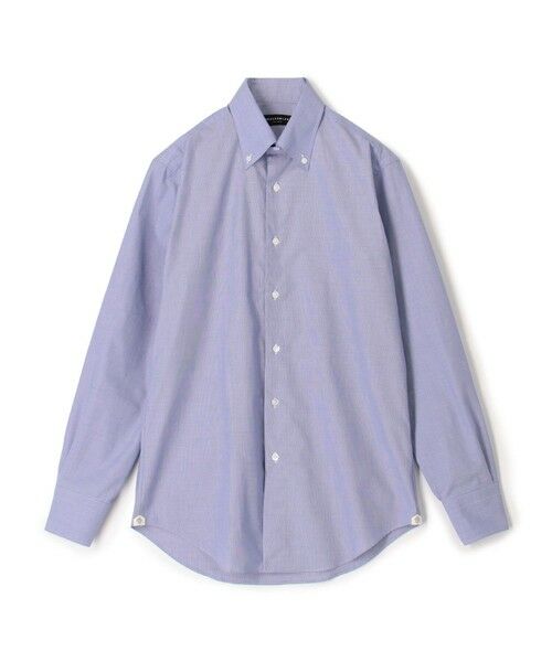 TOMORROWLAND / トゥモローランド シャツ・ブラウス | 120/2コットン ハウンドトゥース ボタンダウン ドレスシャツ(64 ブルー系)