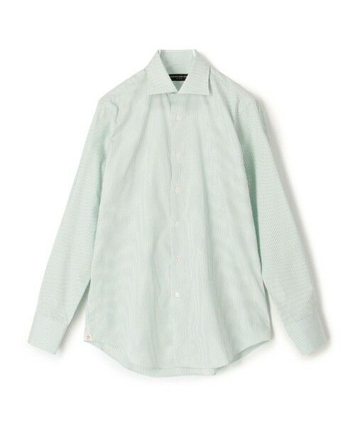 TOMORROWLAND / トゥモローランド シャツ・ブラウス | 120/2コットン キャンディストライプ レギュラーカラー ドレスシャツ(54 グリーン系)