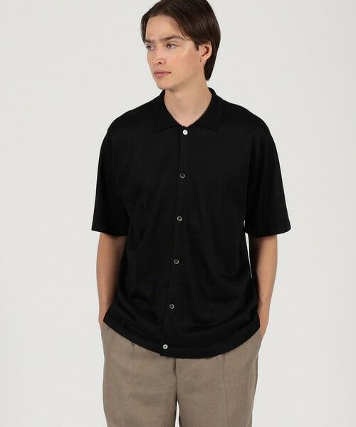 TOMORROWLAND / トゥモローランド ニット・セーター | ラミー ハーフスリーブ ニットシャツ | 詳細1