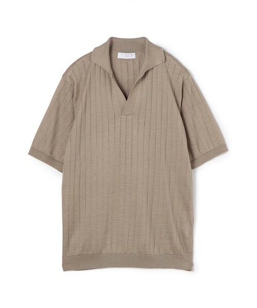 TOMORROWLAND/トゥモローランド ラミー ハーフスリーブ プルオーバーニット 43 ベージュ M