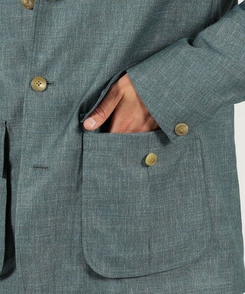 TOMORROWLAND / トゥモローランド ブルゾン | バンブーシルクコットン サファリジャケット HAVANA DORMEUIL | 詳細8