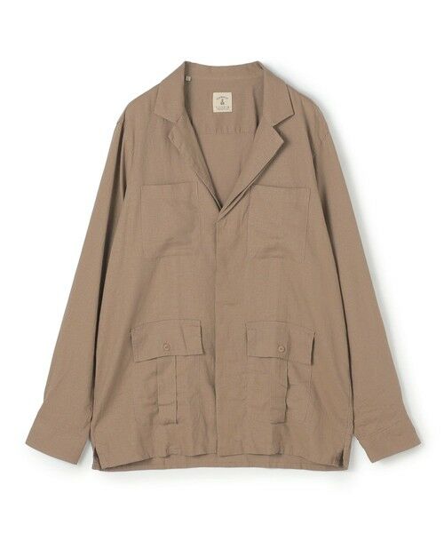 TOMORROWLAND / トゥモローランド シャツ・ブラウス | 【別注】GUY ROVER リネンレーヨン サファリシャツ(27 ライトブラウン)
