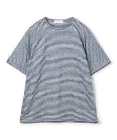 TOMORROWLAND / トゥモローランド カットソー | リネン ボーダー ハーフスリーブカットソー BOTTO GIUSEPPE
