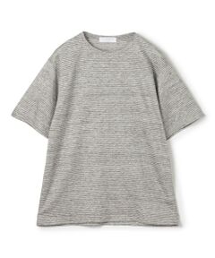 TOMORROWLAND / トゥモローランド カットソー | リネン ボーダー ハーフスリーブカットソー BOTTO GIUSEPPE