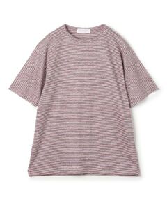 TOMORROWLAND / トゥモローランド カットソー | リネン ボーダー ハーフスリーブカットソー BOTTO GIUSEPPE