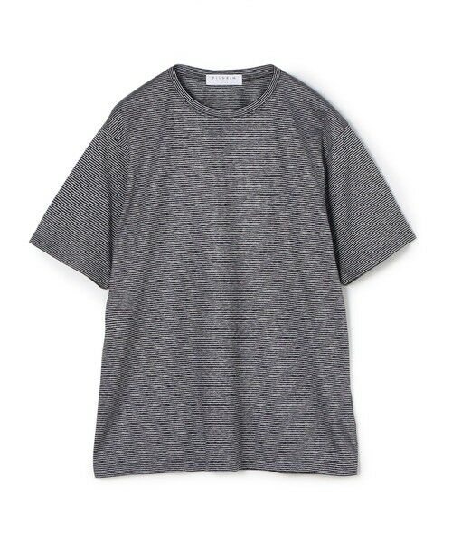 TOMORROWLAND / トゥモローランド カットソー | シルクコットン ボーダー ハーフスリーブ カットソー BOTTO GIUSEPPE(18 ブラック系)