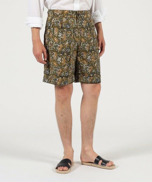 TOMORROWLAND / トゥモローランド ショート・ハーフ・半端丈パンツ | バティックプリント バックベルト ショートパンツ | 詳細1