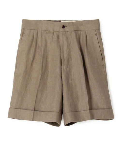 TOMORROWLAND/トゥモローランド フレンチリネン バックベルト ショートパンツ 43 ベージュ S