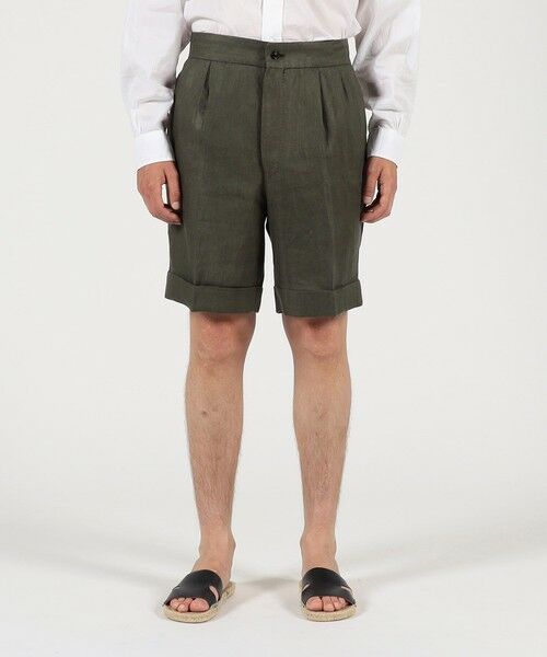 TOMORROWLAND / トゥモローランド ショート・ハーフ・半端丈パンツ | フレンチリネン バックベルト ショートパンツ | 詳細2