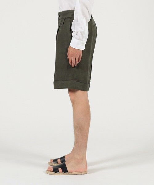TOMORROWLAND / トゥモローランド ショート・ハーフ・半端丈パンツ | フレンチリネン バックベルト ショートパンツ | 詳細3